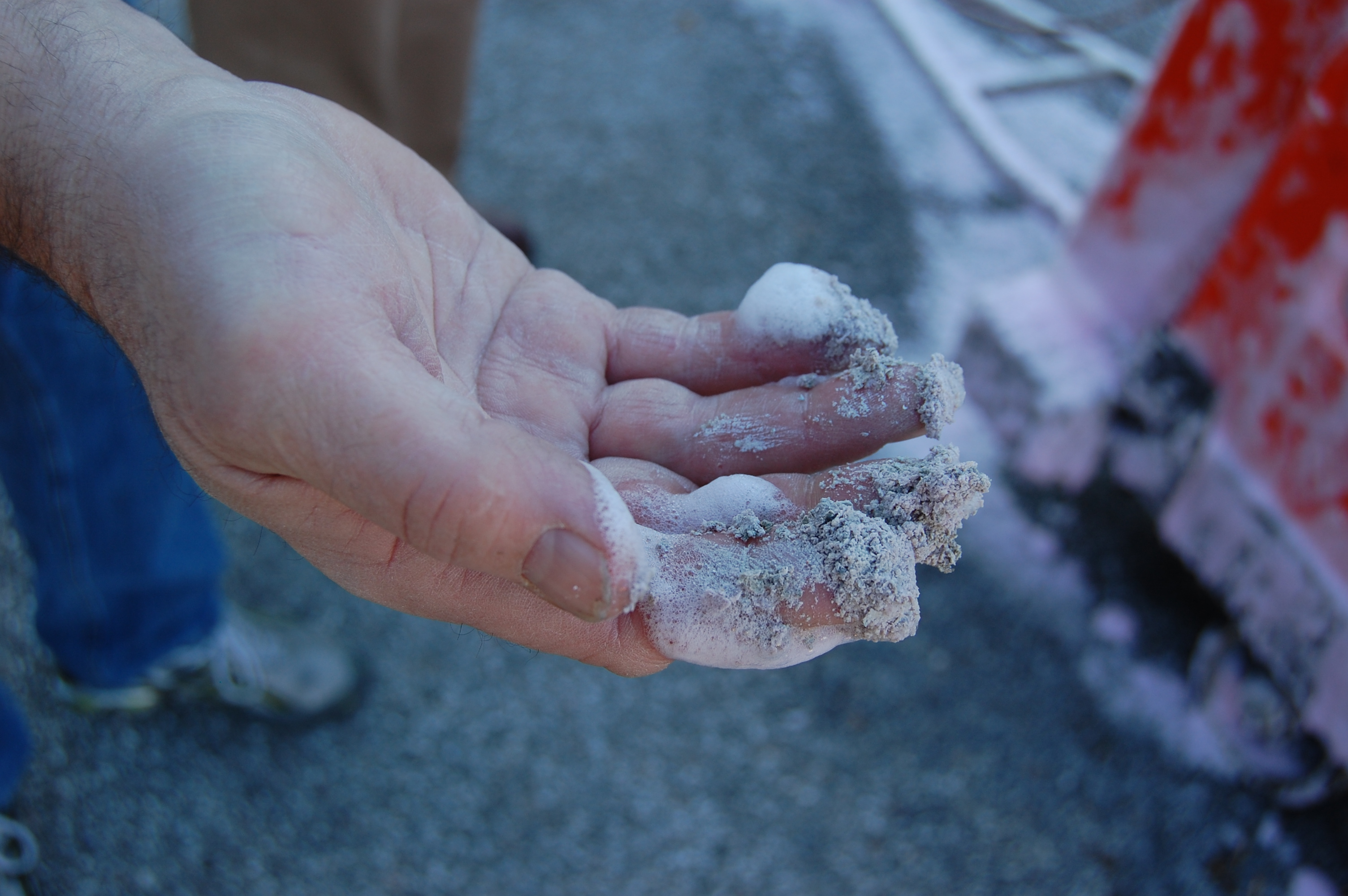 Concrete remover BlastOff safely dissolves concrete buildup and splatter