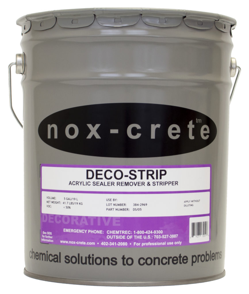 DecoStrip decorative acrylic sealer stripper NoxCrete Products Group