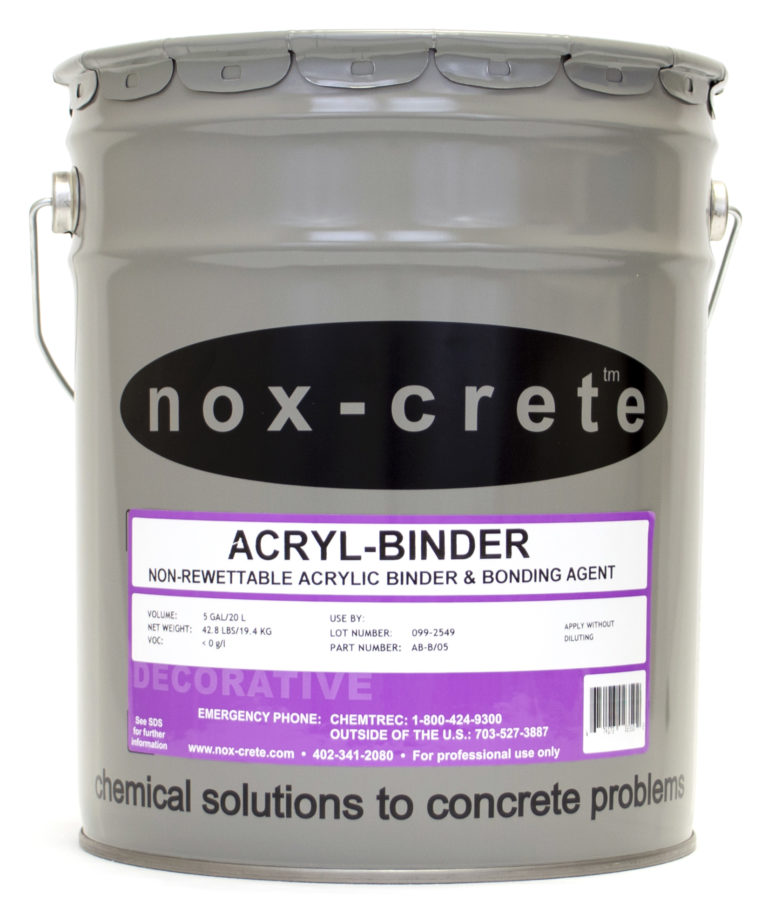 Concrete bonding agent AcrylBinder is a water based acrylic copolymer