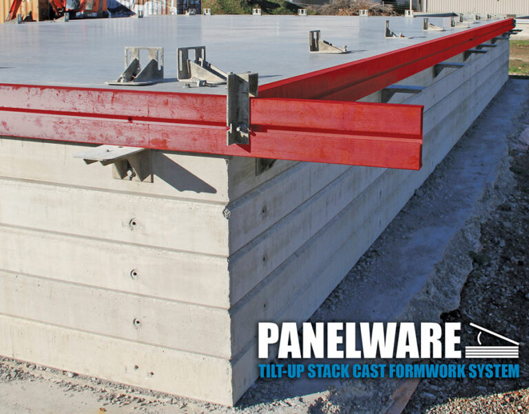 The Panelware Formwork System is a stackable Tilt-Up System