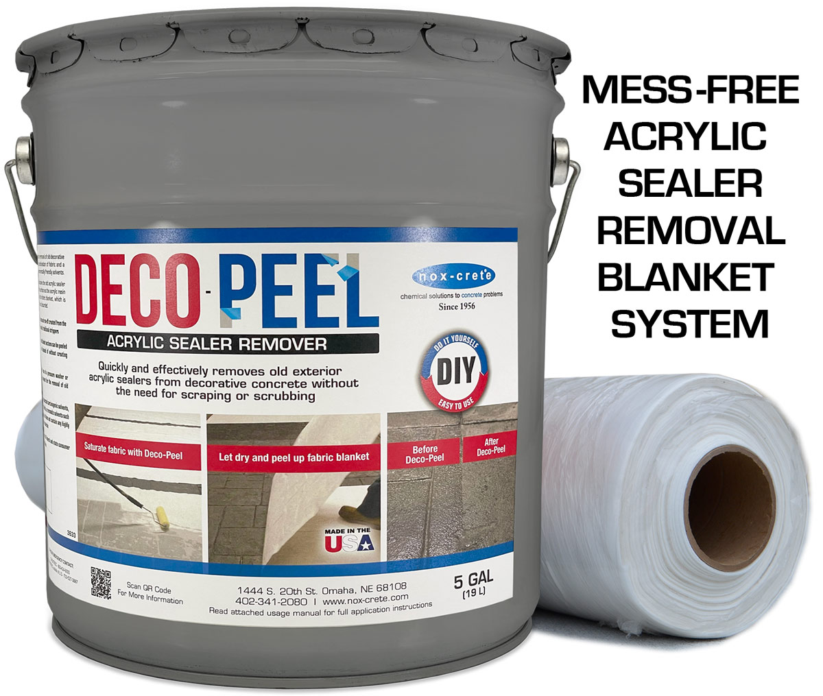 How to remove old acrylic sealer from concrete surfaces with Deco-Peel